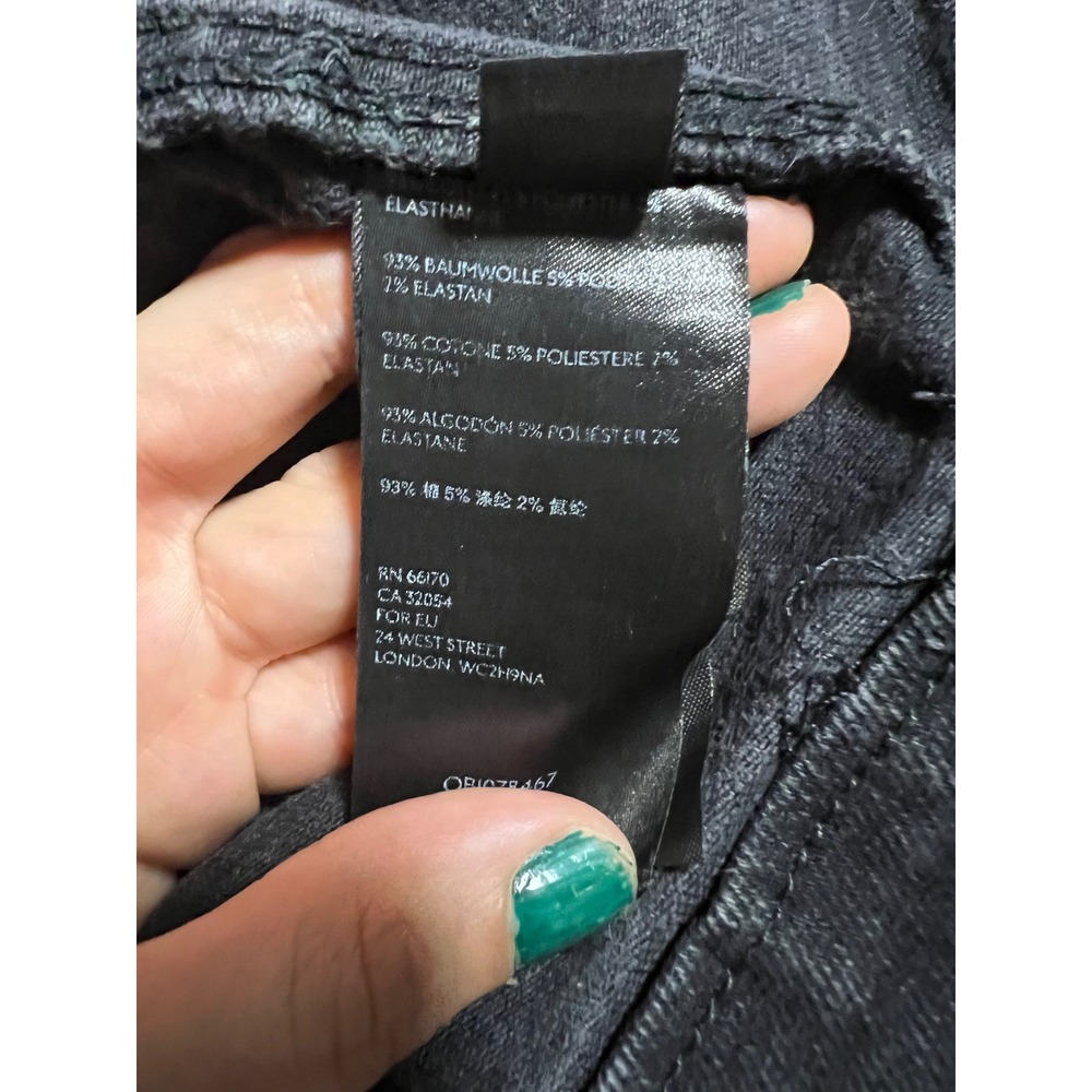 We The Free Denim Mini Skirt 25 Black Front Zip - Picture 6 of 6